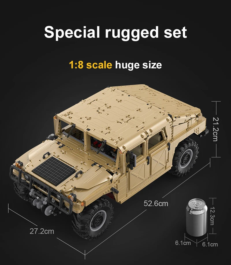Véhicule Militaire Télécommandé CaDA – Modèle HUMVEE H1 (3935 pièces)
