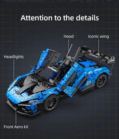 Voiture de Course Télécommandée CaDA – Modèle Extreme Blue (2088 pièces)