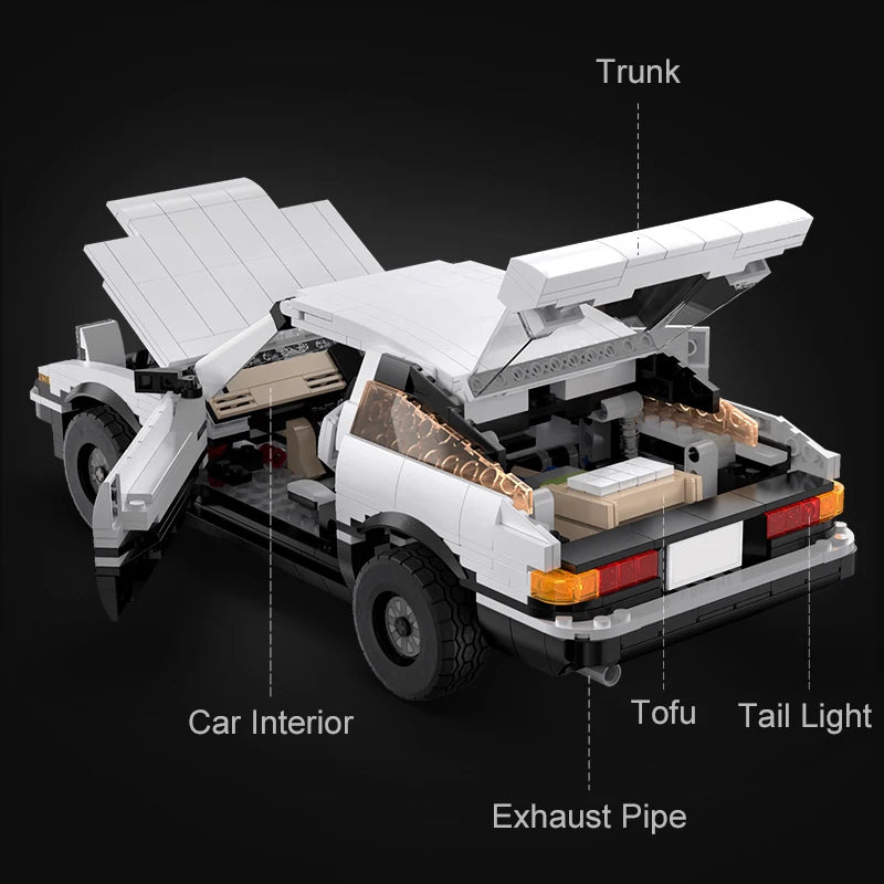 Voiture à Construire CaDA – Toyota AE86 Initial D (1324 pièces, motorisable)