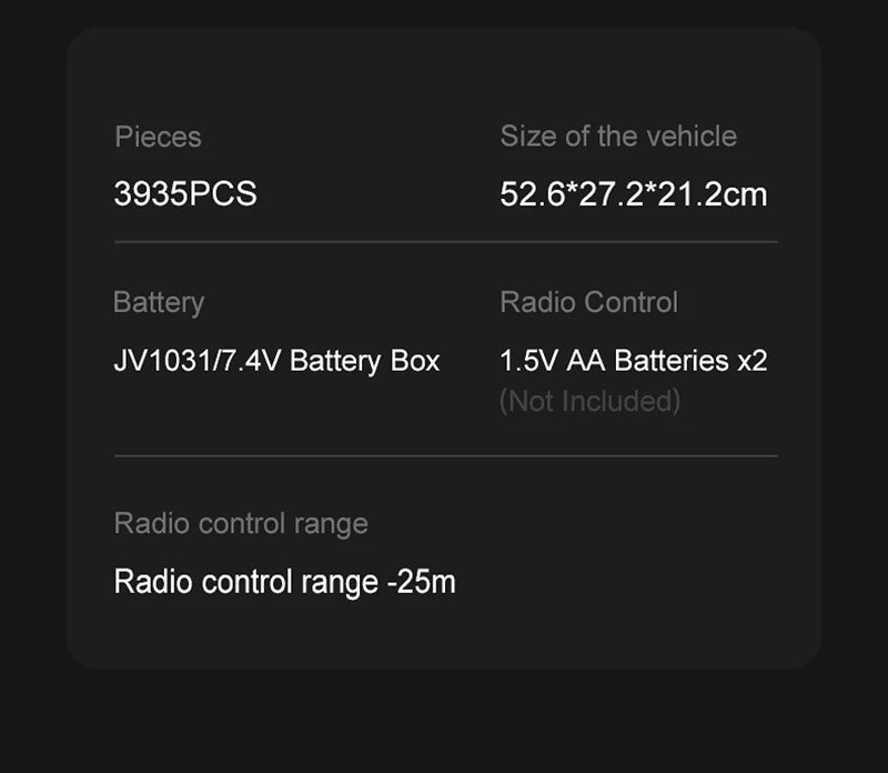 Véhicule Militaire Télécommandé CaDA – Modèle HUMVEE H1 (3935 pièces)