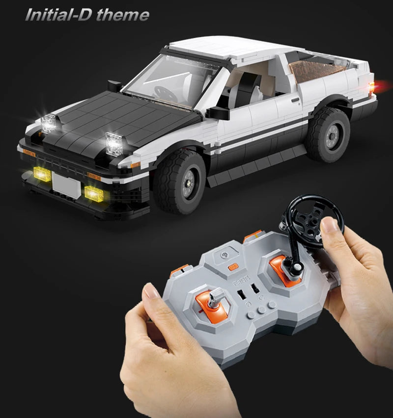 Voiture à Construire CaDA – Toyota AE86 Initial D (1324 pièces, motorisable)