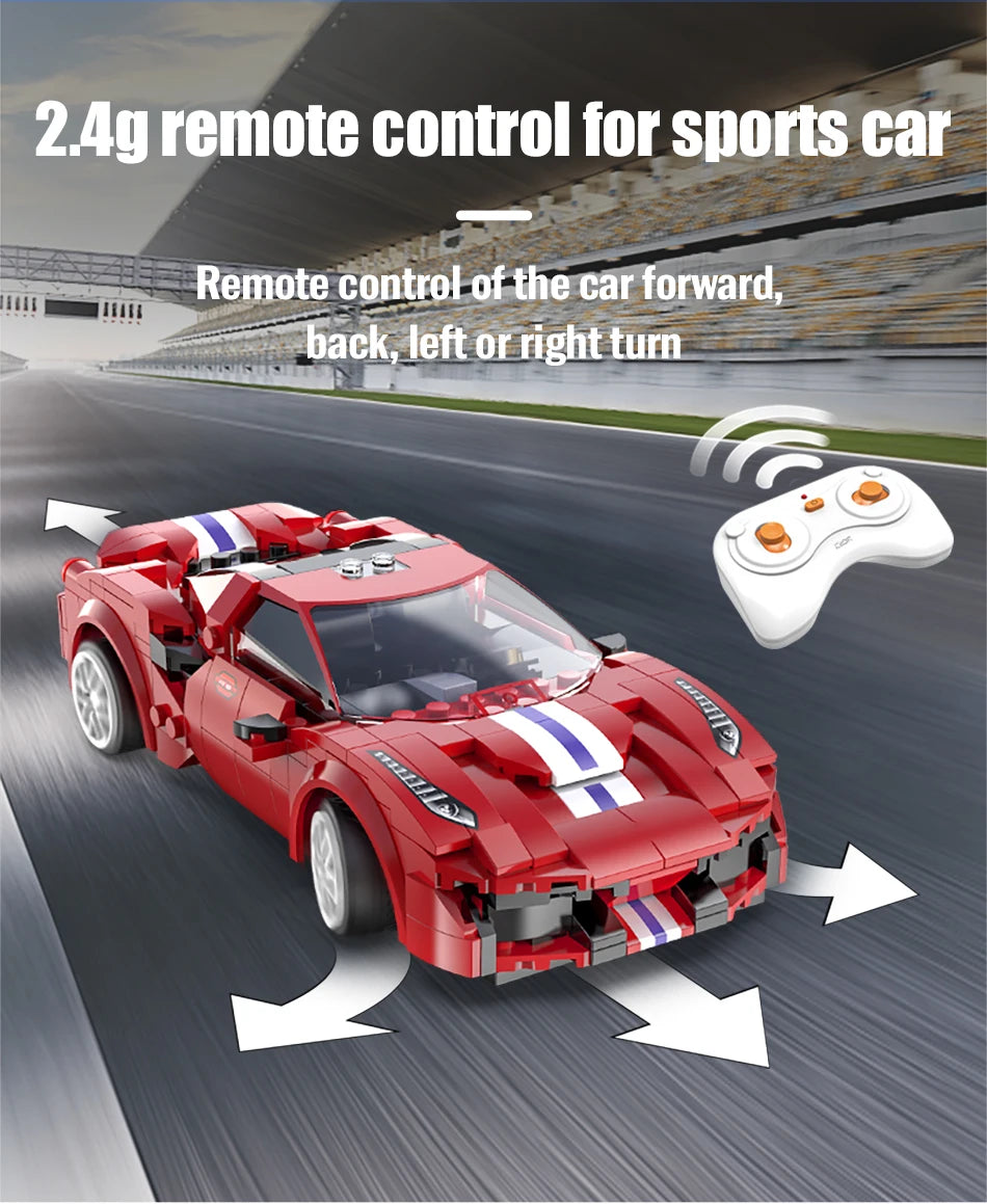 Voiture de Course Télécommandée CaDA – Modèle Red Striker (306 pièces)