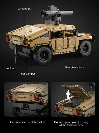 Véhicule Militaire Télécommandé CaDA – Modèle HUMVEE H1 (3935 pièces)