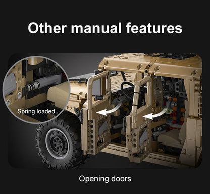 Véhicule Militaire Télécommandé CaDA – Modèle HUMVEE H1 (3935 pièces)
