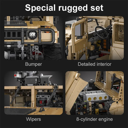 Véhicule Militaire Télécommandé CaDA – Modèle HUMVEE H1 (3935 pièces)