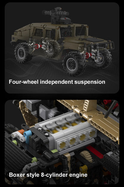 Véhicule Militaire Télécommandé CaDA – Modèle HUMVEE H1 (3935 pièces)