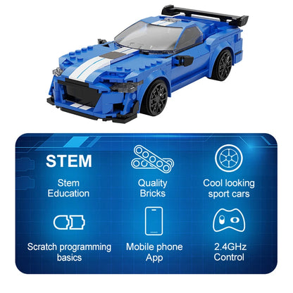 Voiture de Course Télécommandée CaDA – Modèle Blue Knight (325 pièces)