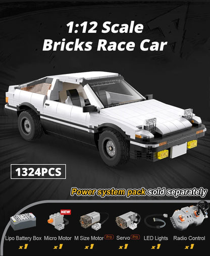 Voiture à Construire CaDA – Toyota AE86 Initial D (1324 pièces, motorisable)