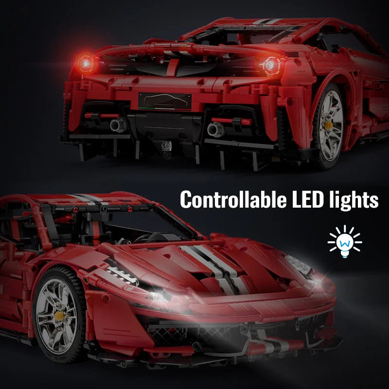 Voiture de Sport Télécommandée CaDA – Supercar Rouge (3187 pièces)