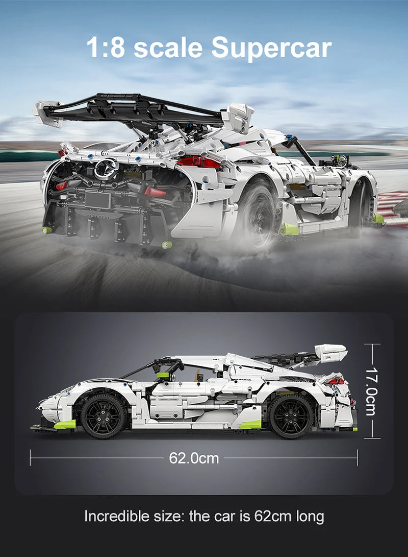 Voiture de Sport à Construire CaDA – Modèle Fantasma (4346 pièces)