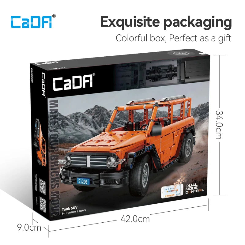 CaDA Tank SUV RC 561 Pièces – Kit de Construction Technique à Télécommande