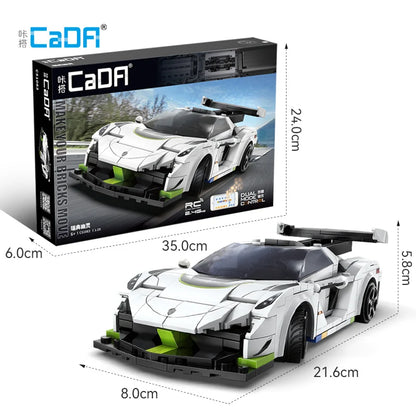 Voiture de Sport Télécommandée CaDA – Modèle Ghost Racer (322 pièces)