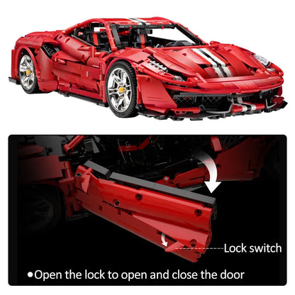 Voiture de Sport Télécommandée CaDA – Supercar Rouge (3187 pièces)