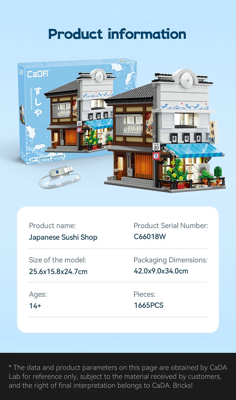 Boutique de Sushi Japonaise à Construire – CaDA (1665 pièces)