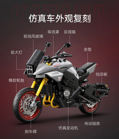 Moto de Construction CaDA – Suzuki Katana Officielle (1104 pièces)