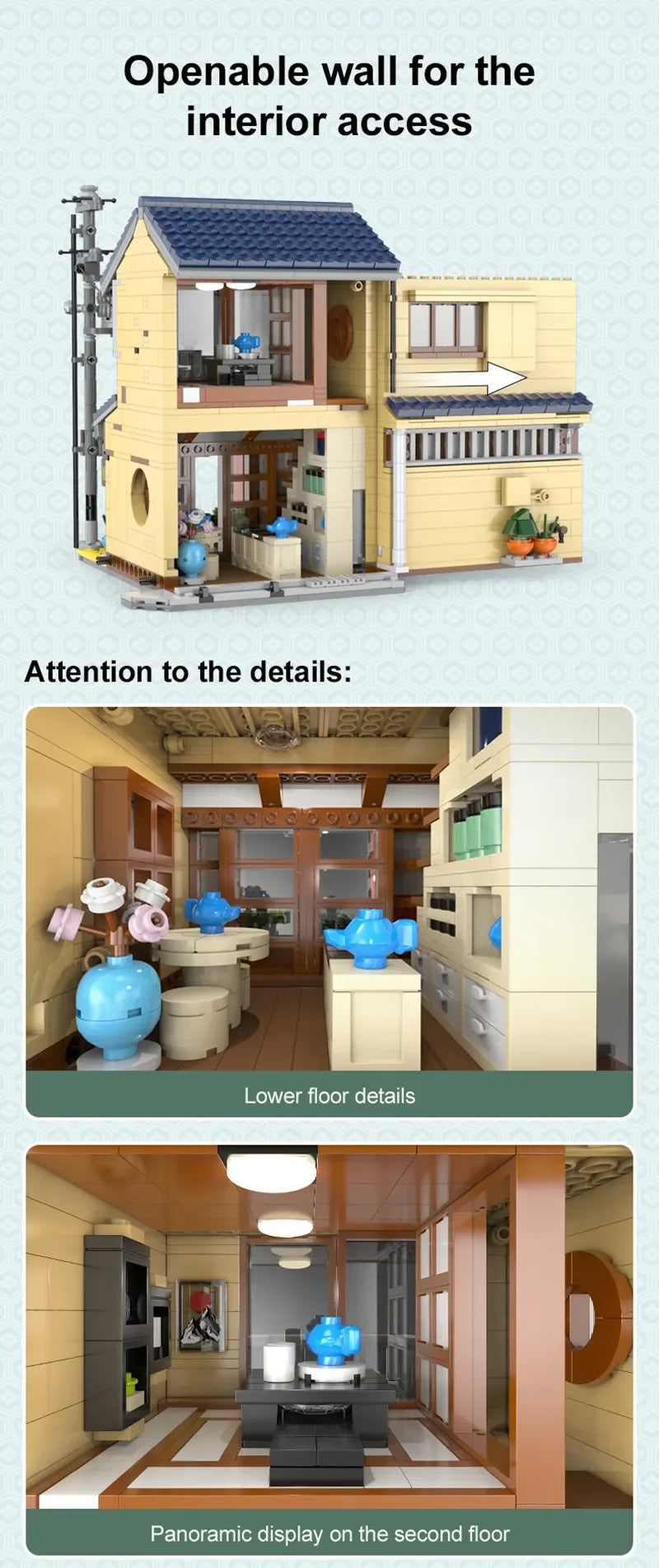 Maison de Thé Japonaise à Construire – CaDA C66010 (1200 pièces)