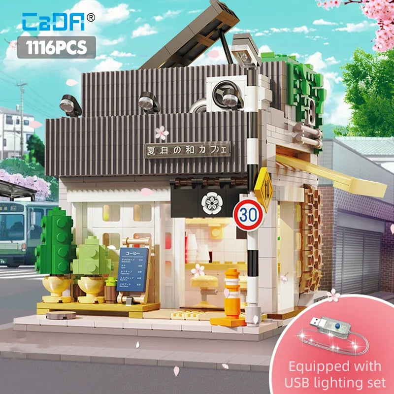 Café Japonais d’Été – Set de Construction CaDA (1116 pièces)