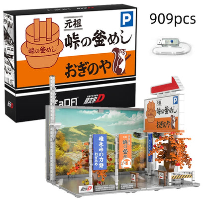 Diorama Japonais Initial D – Usui Parking + Tofu Shop (3 modèles disponibles)