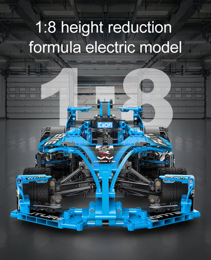 Voiture de Course CaDA Formule E – Modèle RC à Construire (1667 pièces, Échelle 1:8)