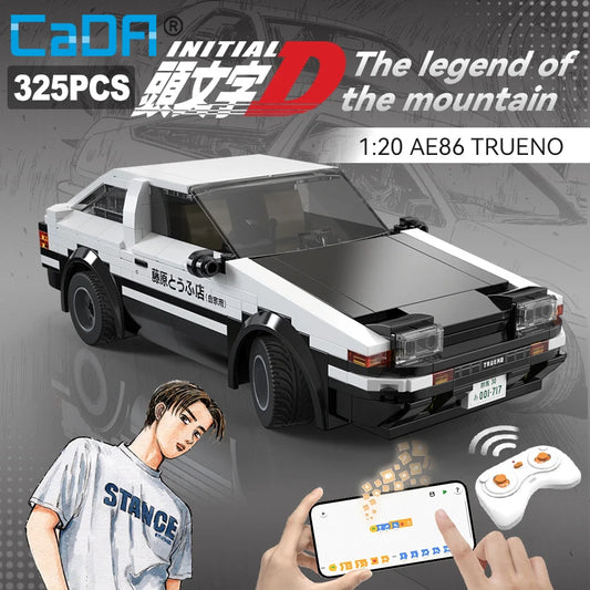AE86 Trueno Initial D – Voiture Télécommandée à Construire (325 pièces, Échelle 1:20)