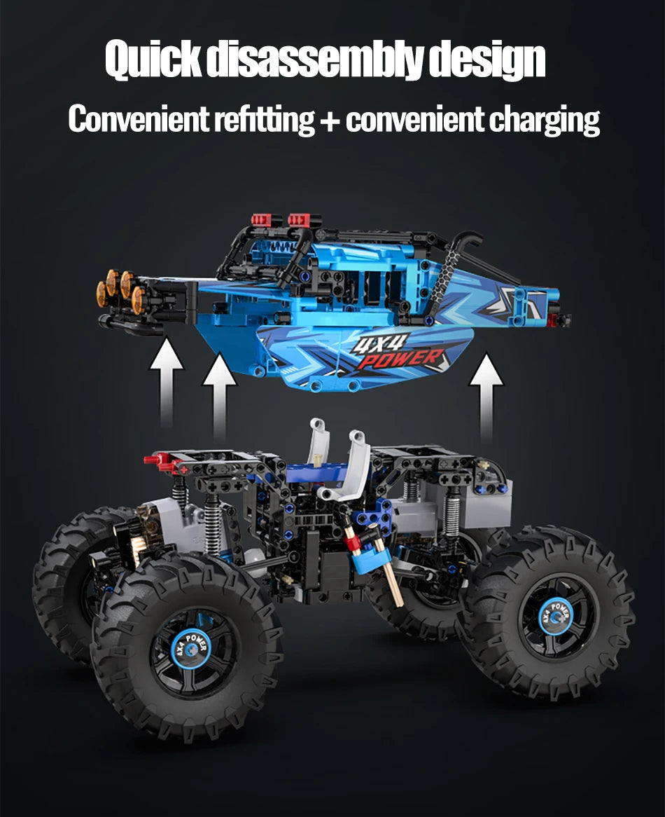 Voiture Tout-Terrain Télécommandée CaDA – Modèle 4x4 Power (699 pièces)