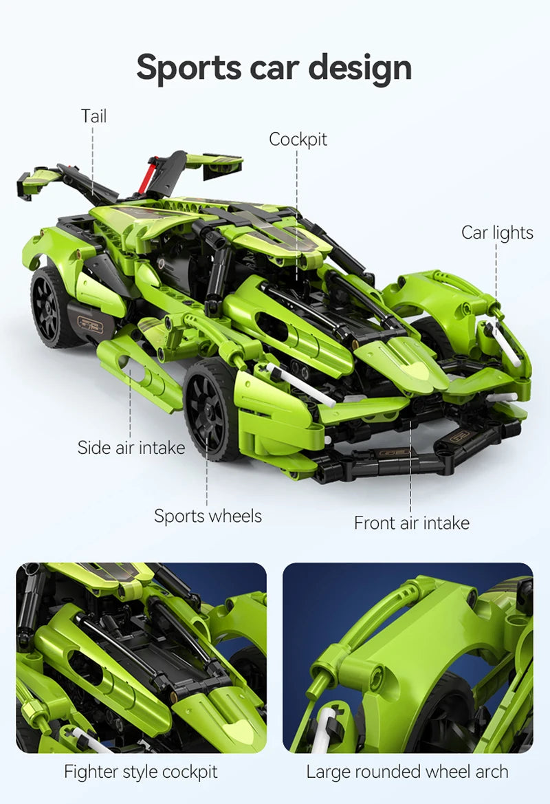 Voiture de Sport Télécommandée CaDA – Modèle Blade (432 pièces)