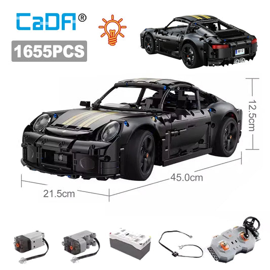 Voiture de Sport Rétro CaDA RUF GT – Modèle Télécommandé à Construire (1655 pièces)