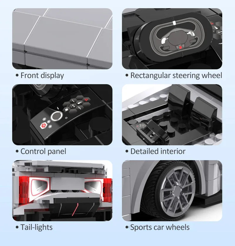 Cada APP Programming Remote Control Sports Car Building Blocks City RC Vehicle Racing Car Bricks Gifts Toys for Boys Children
