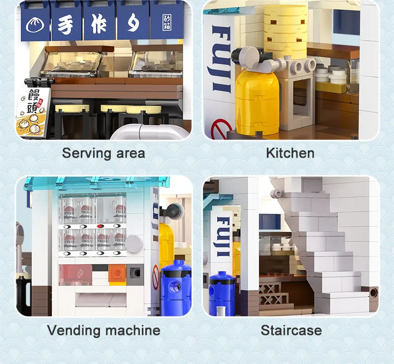 Maquette Japonaise à Construire – Steamed Bun Shop (1108 pièces)