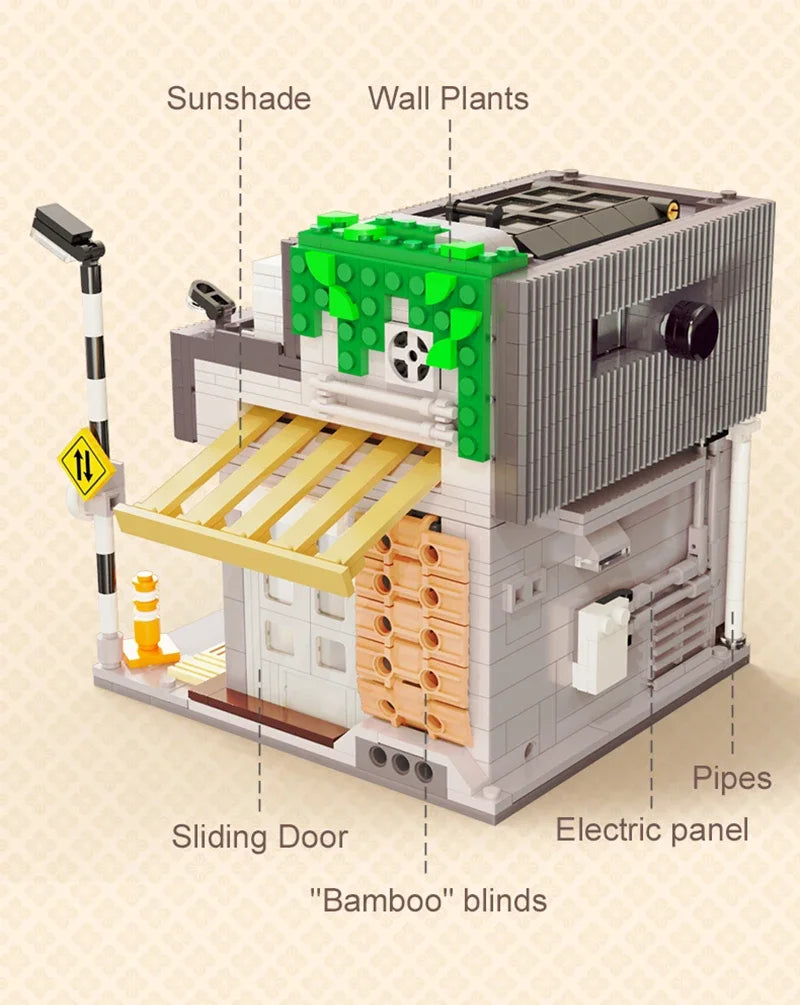 Café Japonais d’Été – Set de Construction CaDA (1116 pièces)