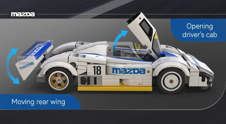 Mazda 787B (#18) – CaDA® Voiture de Course à Construire – 242 Pièces – Échelle 1:24