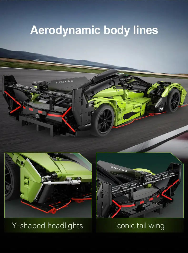 Supercar de Course à Construire CaDA – Modèle V-Race (1817 pièces)