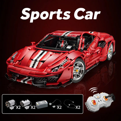 Voiture de Sport Télécommandée CaDA – Supercar Rouge (3187 pièces)
