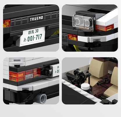 AE86 Trueno Initial D – Voiture Télécommandée à Construire (325 pièces, Échelle 1:20)