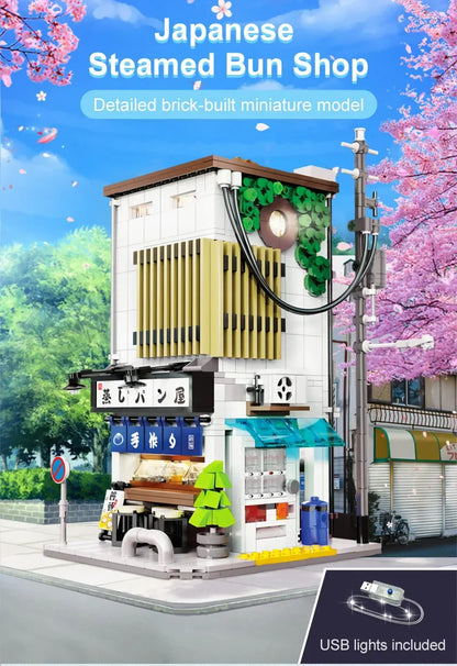 Boutique Japonaise de Pains Vapeur CaDA – Modèle Steamed Bun Shop (1108 pièces)