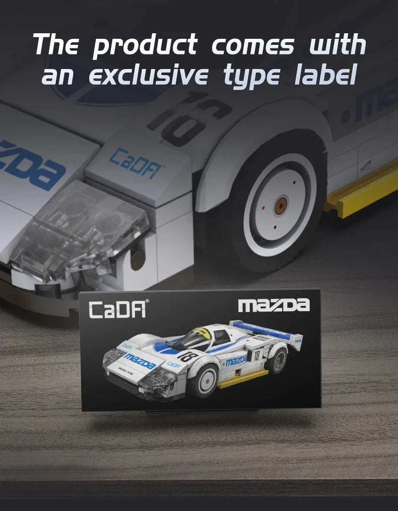 Mazda 787B (#18) – CaDA® Voiture de Course à Construire – 242 Pièces – Échelle 1:24