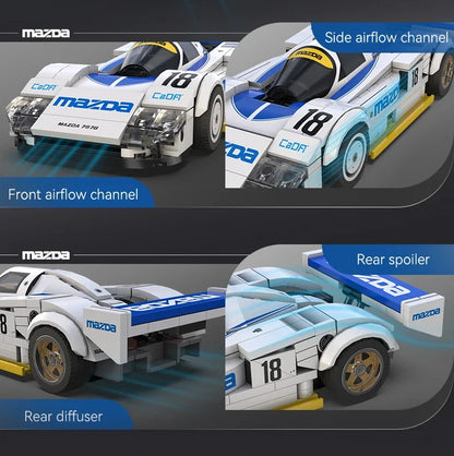 Mazda 787B (#18) – CaDA® Voiture de Course à Construire – 242 Pièces – Échelle 1:24