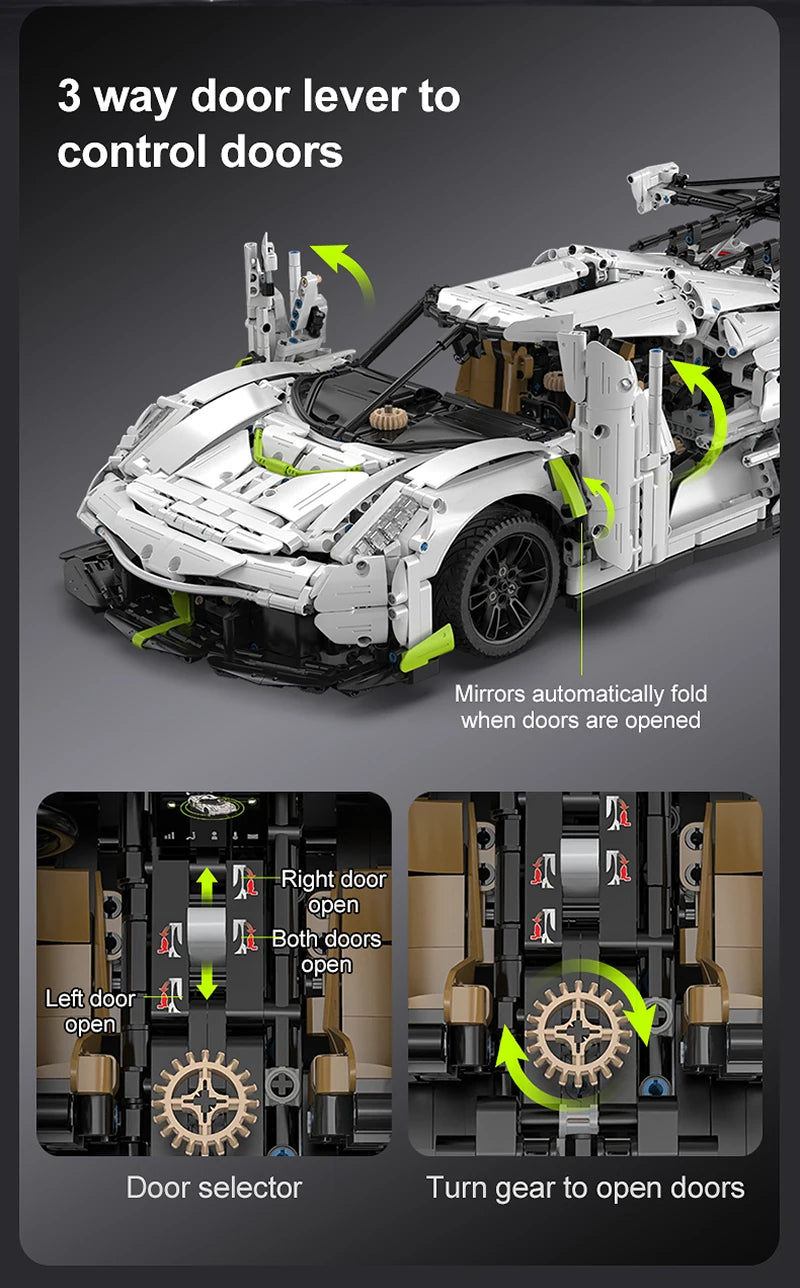 Voiture de Sport à Construire CaDA – Modèle Fantasma (4346 pièces)