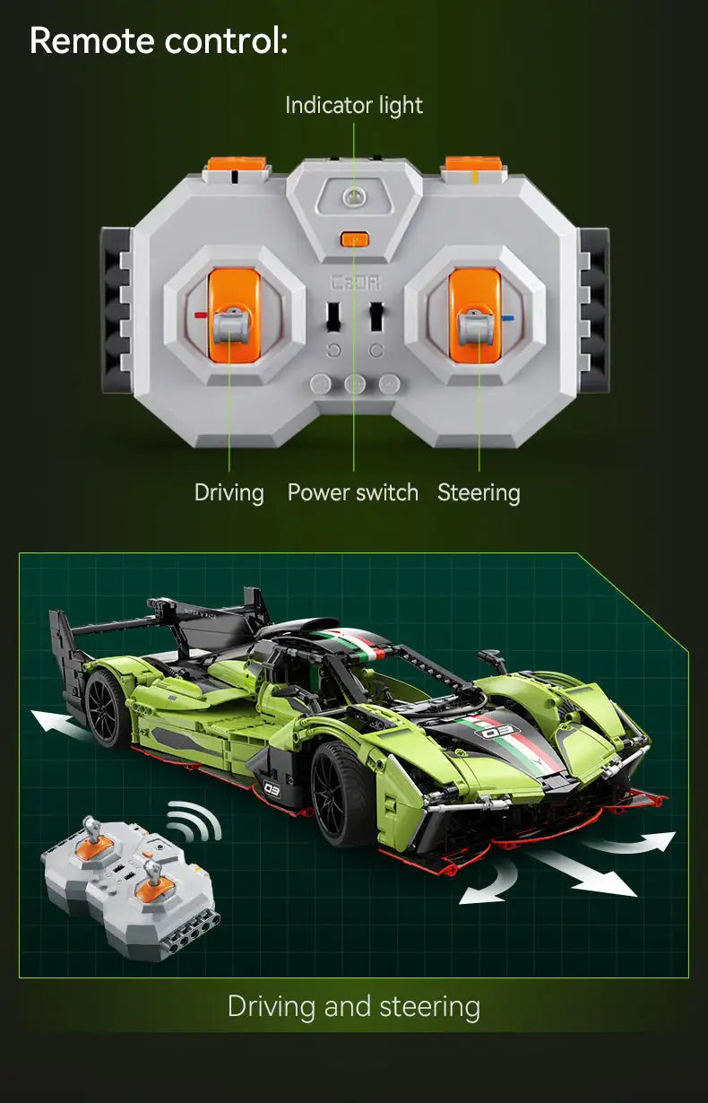 Supercar de Course à Construire CaDA – Modèle V-Race (1817 pièces)