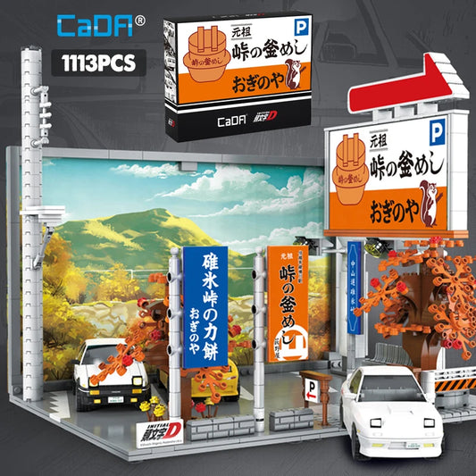Diorama Japonais Initial D – Usui Parking + Tofu Shop (3 modèles disponibles)