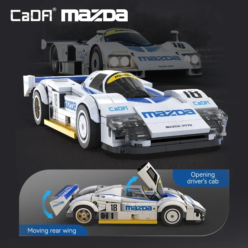 Mazda 787B (#18) – CaDA® Voiture de Course à Construire – 242 Pièces – Échelle 1:24