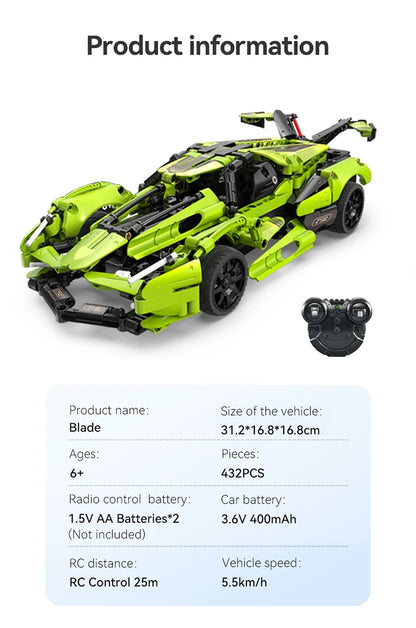 Voiture de Sport Télécommandée CaDA – Modèle Blade (432 pièces)