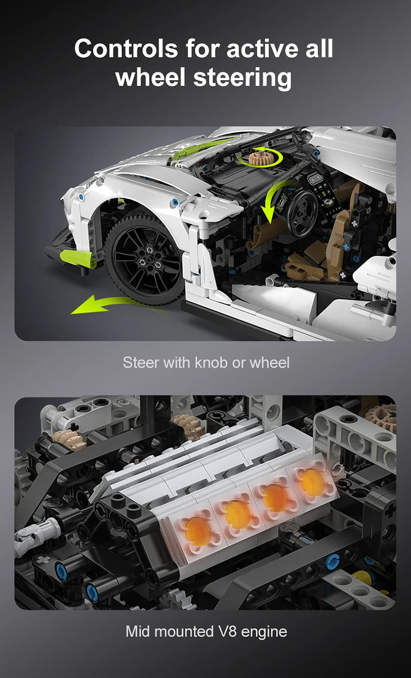 Voiture de Sport à Construire CaDA – Modèle Fantasma (4346 pièces)