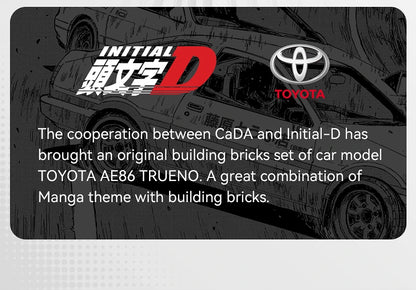 AE86 Trueno Initial D – Voiture Télécommandée à Construire (325 pièces, Échelle 1:20)