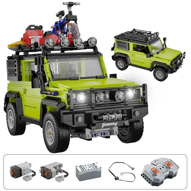 Suzuki Jimny CaDA – 4x4 Off-Road Télécommandé à Construire (1803 pièces + Accessoires)