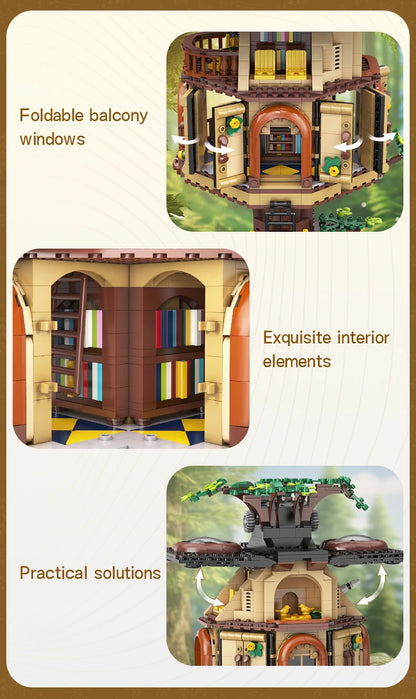 Maison dans l'Arbre à Construire CaDA – 1808 Pièces avec Lumières USB