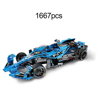 Voiture de Course CaDA Formule E – Modèle RC à Construire (1667 pièces, Échelle 1:8)