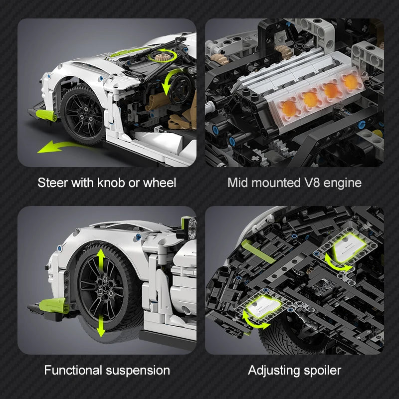 Voiture de Sport à Construire CaDA – Modèle Fantasma (4346 pièces)