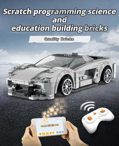 Cada APP Programming Remote Control Sports Car Building Blocks City RC Vehicle Racing Car Bricks Gifts Toys for Boys Children