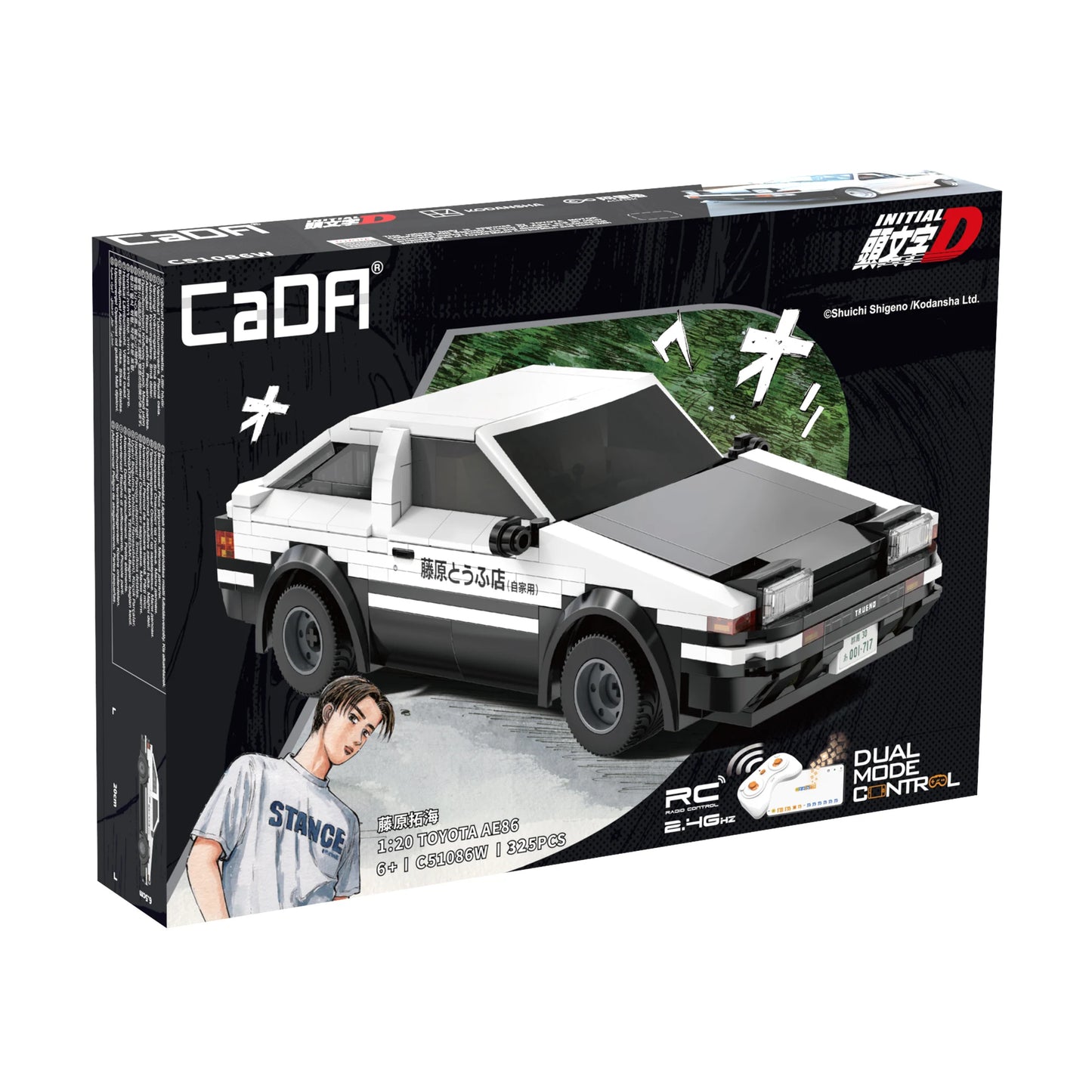 AE86 Trueno Initial D – Voiture Télécommandée à Construire (325 pièces, Échelle 1:20)